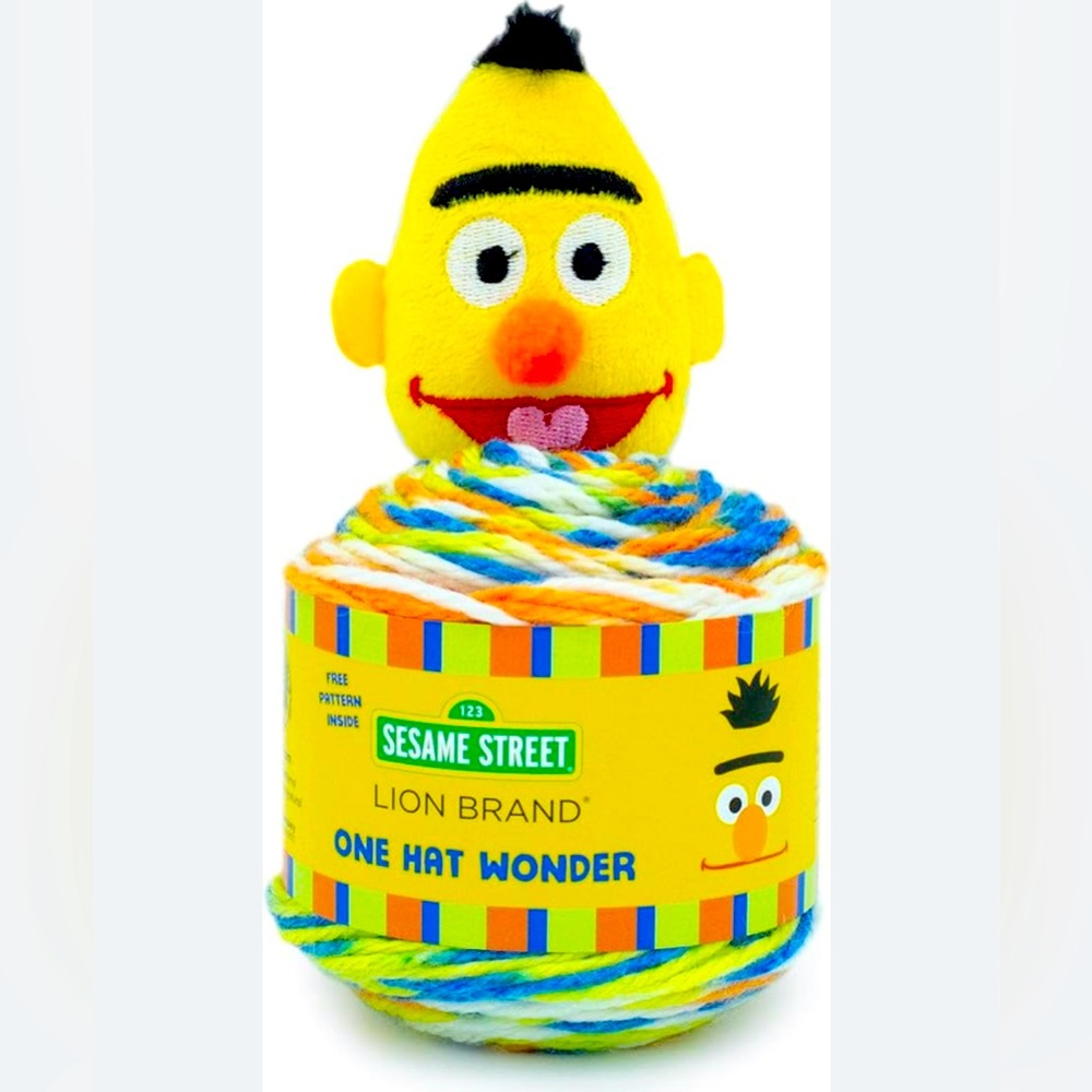 Lion Brand Sesame Street One Hat Wonder Yarn, Bert